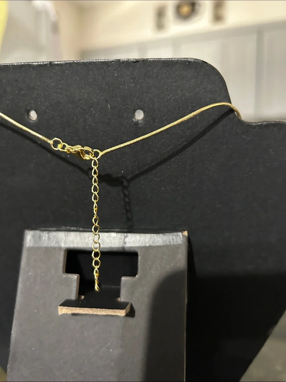 Fashion Jewelry Gold 'J' Initial Pendant Necklace with Crystals